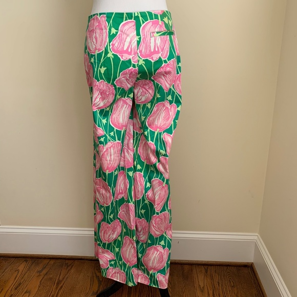 Lilly Pulitzer Wide Leg Tulip Print Pants - Picture 4 of 8